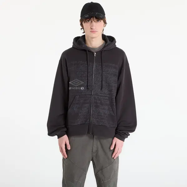 Umbro Hoodica Umbro by SlamJam Compact Masked Zip Hoodie Washed Black XL