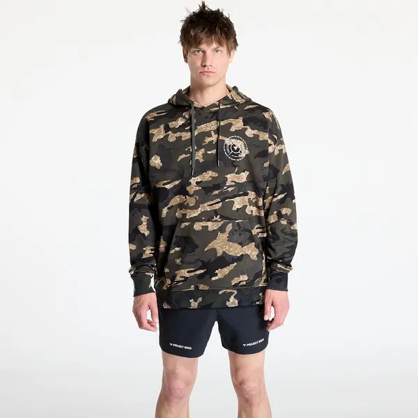 Under Armour Hoodica Under Armour Project Rock AOP Terry Hoodie Grey/ Green M