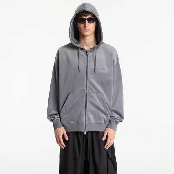 Y-3 Hoodica Y-3 Velvet Zip Hoodie Dark Grey XL