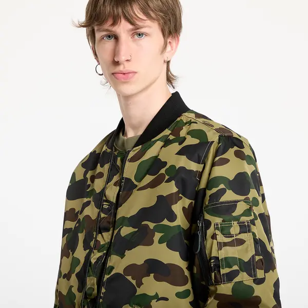 A BATHING APE Jakna A BATHING APE 1St Camo Shark Ma-1 Jacket UNISEX Green L