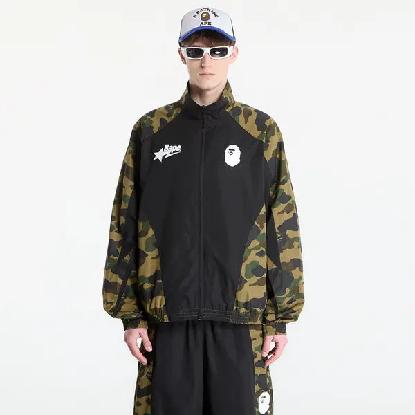 A BATHING APE Jakna A BATHING APE 1St Camo Stand Collar Track Jacket UNISEX Green L