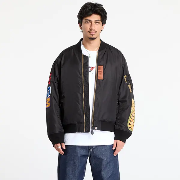 A BATHING APE Jakna A BATHING APE Shark Ma-1 Black XL