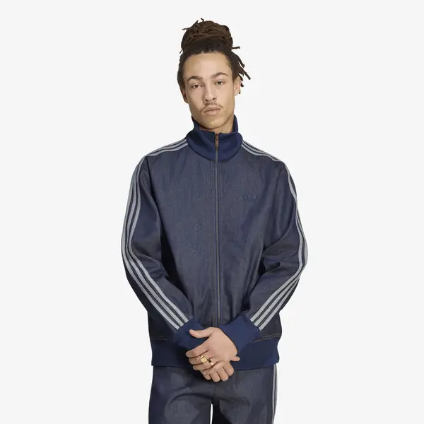 adidas Originals Jakna adidas Firebird Adicolor Raw Denim Track Top Jacket Indigo Denim XXL