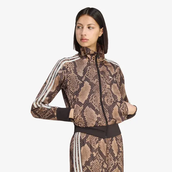 adidas Originals Jakna adidas Satin Snake Print Firebird Track Jacket Linen/ Magic Beige M