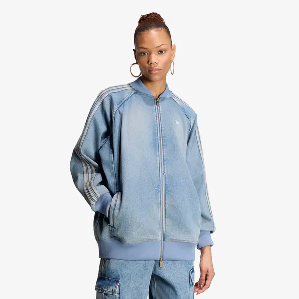 adidas Originals Jakna adidas SST Oversized Denim Tracktop Worn Blue Denim S