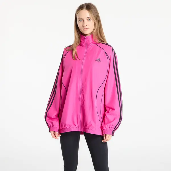 adidas Originals Jakna adidas Teamgeist Adicolor Oversized Woven Track Top Semi Lucid Fuchsia/ Better Scarlet/ Off White S