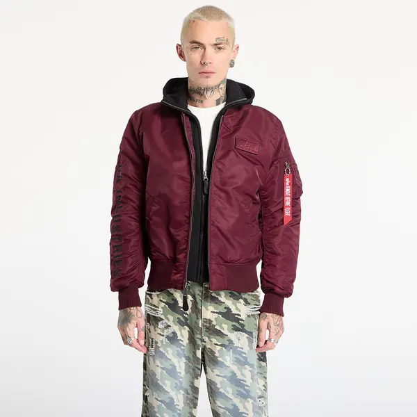 Alpha Industries Jakna Alpha Industries MA-1 D-Tec Sleeve Embroidery Dark Cherry M