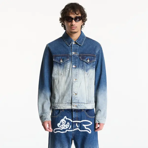 Billionaire Boys Club Icecream Jakna Billionaire Boys Club Icecream Fade Out Running Dog Denim Trucker Jacket Mid Wash Blue M