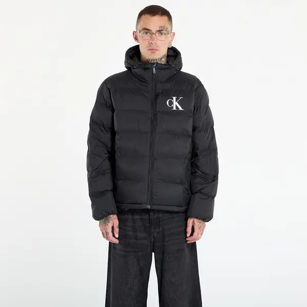 Calvin Klein Jakna Calvin Klein Jeans Ls Nylon Monogram Pu Jacket Black L