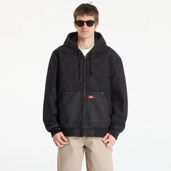 Dickies Jakna Dickies Lined Denim Hooded Bomber Black Wsh Faded L
