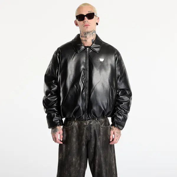 MISBHV Jakna MISBHV Faux Leather Puffer Bomber Jacket Black XL