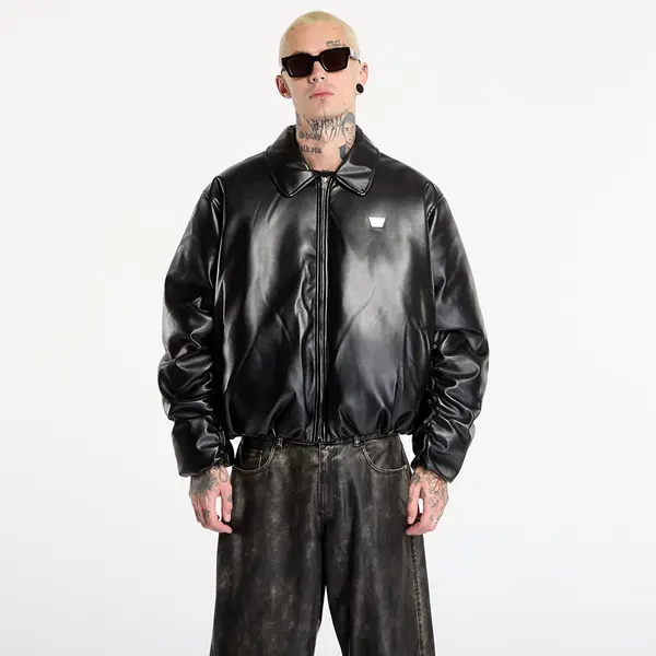 MISBHV Jakna MISBHV Faux Leather Puffer Bomber Jacket Black XL