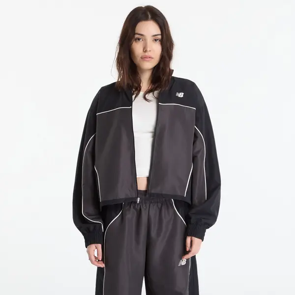 New Balance Jakna New Balance Trackside Woven Jacket Black Cement M