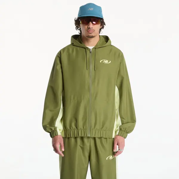 New Balance Jakna New Balance Trackside Woven Jacket Sport Green/ Fennel Seed XL