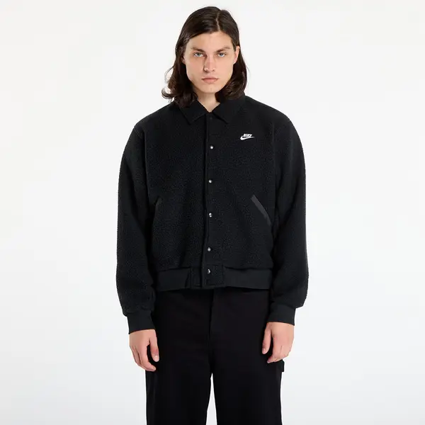 Nike Jakna Nike Sportswear Club Men's High-Pile Fleece Coaches Jacket Black/ White XXL