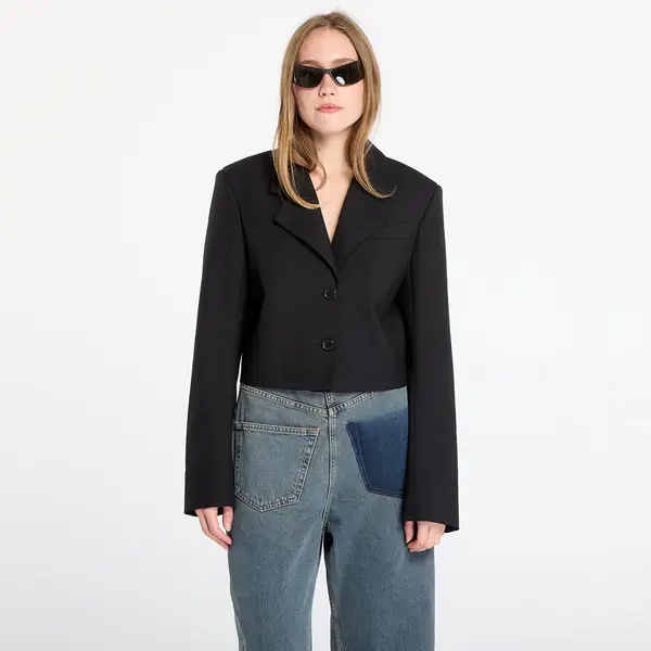 Off-White Jakna Off-White Wo Gab Big Bookish Crop Jacket Black/ Electric Blue S