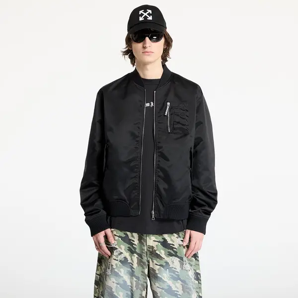 Palm Angels Jakna Palm Angels Curved Logo Bomber Black/ Black XL