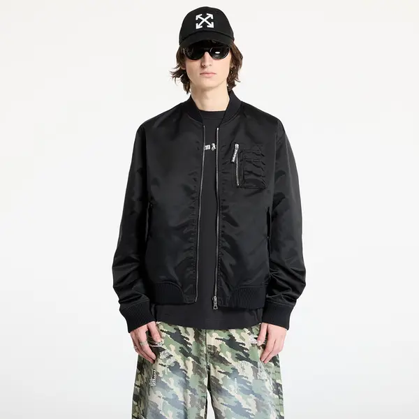 Palm Angels Jakna Palm Angels Curved Logo Bomber Black/ Black XL