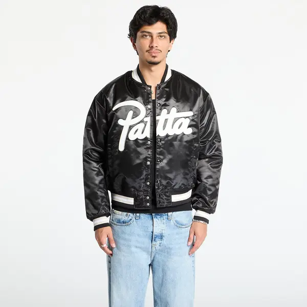 Patta Jakna Patta Script Logo Satin Varsity Jacket UNISEX Black M