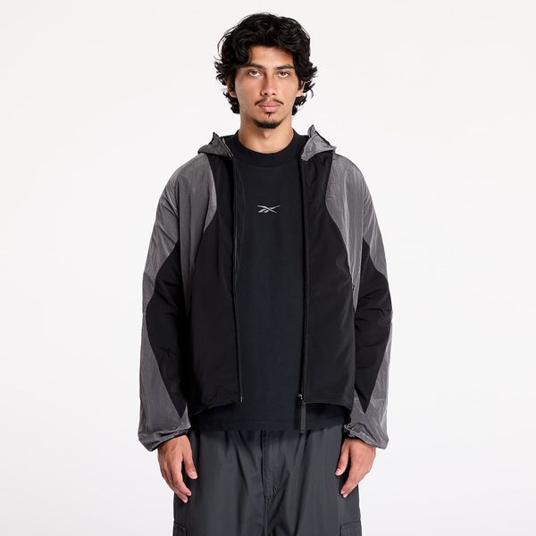 Reebok Jakna Reebok Running Hooded Jacket Black/ Misty Grey XXL