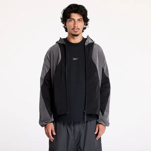 Reebok Jakna Reebok Running Hooded Jacket Black/ Misty Grey XXL
