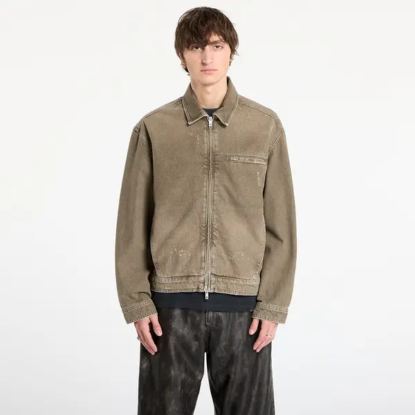 REPRESENT Jakna REPRESENT Collared Denim Jacket Washed Olive XL