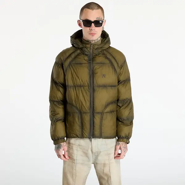REPRESENT Jakna REPRESENT Translucent Hooded Puffer Dark Olive M