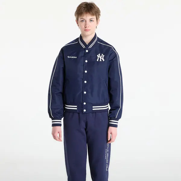 Sporty & Rich Jakna Sporty & Rich Yankees Curve Nylon Varsity Jacket Dark Navy/ White S