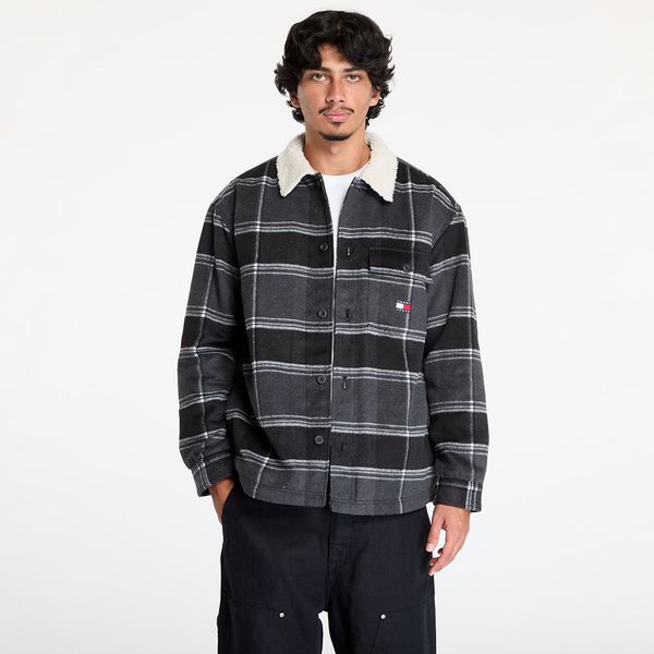 Tommy Hilfiger Jakna Tommy Jeans Check Sherpa Overshirt Black Check M