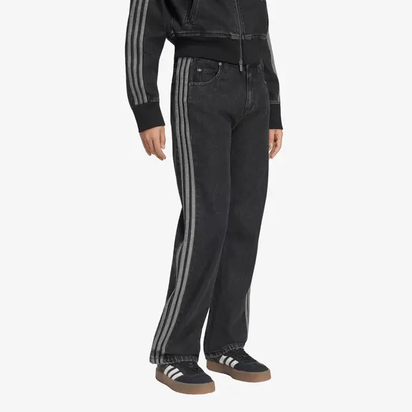 adidas Originals Jeansice adidas Firebird Mid Rise Straight Denim Pant True Black Denim 30/30