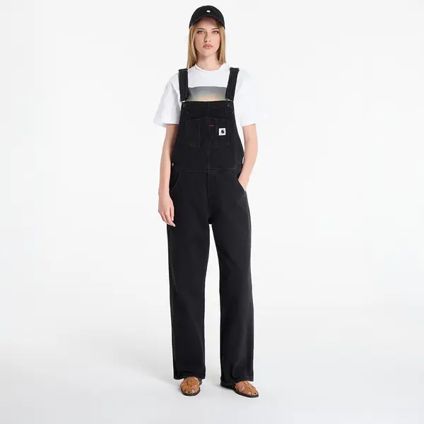 Carhartt WIP Jeansice Carhartt WIP W' Bib Overall Straight Black Stone Washed M