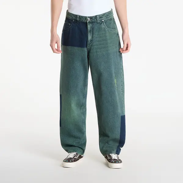 DIME Jeansice DIME Baggy Denim Pants Distressed Green 36