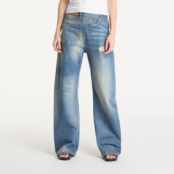 MM6 Jeansice MM6 Twist Wide Leg Jeans Dark Grey Melange/ Brown 28
