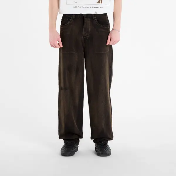 PLEASURES Jeansice PLEASURES Oil Baggy Jeans Dark Brown 28