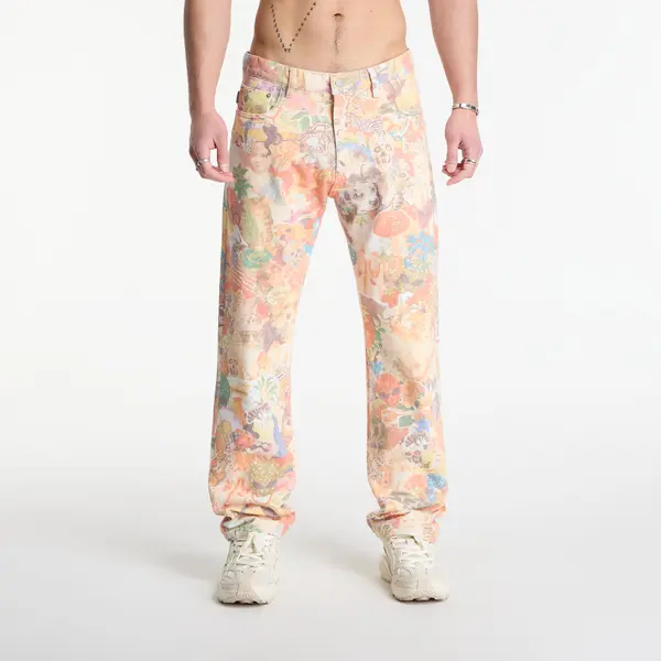 PLEASURES Jeansice PLEASURES Stickers Straight Leg Jeans Multi 34