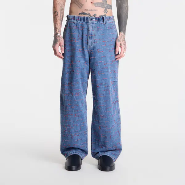 PLEASURES Jeansice PLEASURES Strokes Denim Parachute Pants Indigo XL