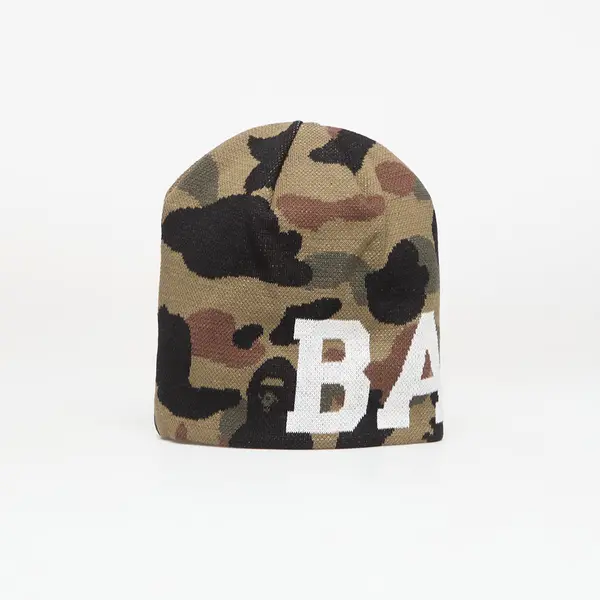 A BATHING APE Kapa A BATHING APE 1St Camo Knit Cap Green Universal