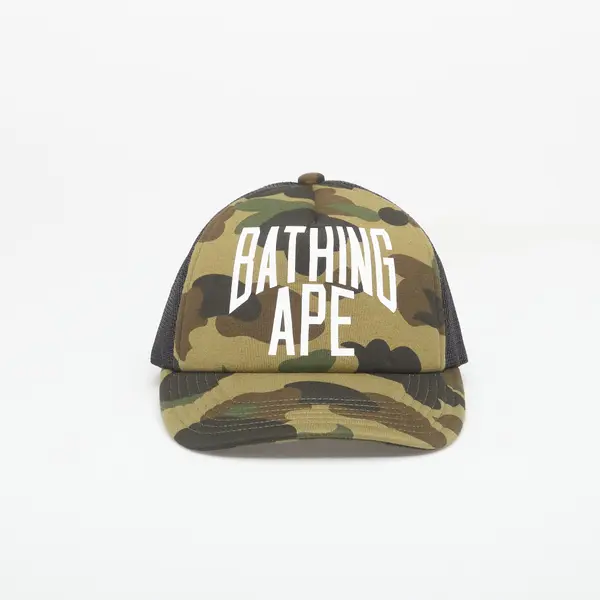 A BATHING APE Kapa A BATHING APE 1st Camo Nyc Logo Mesh Cap Green UNISEX Universal