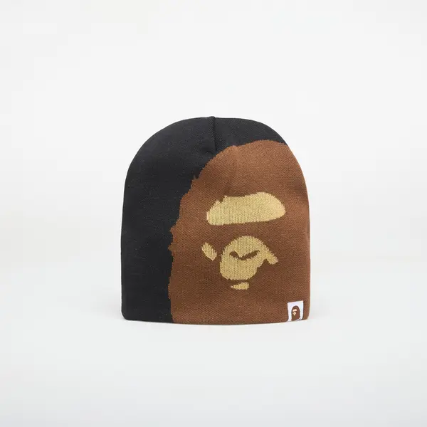 A BATHING APE Kapa A BATHING APE Ape Head Knit Cap Black Universal