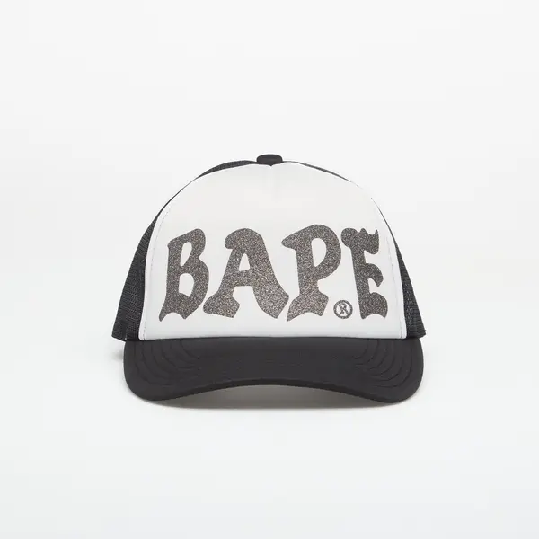 A BATHING APE Kapa A BATHING APE Bape Glitter Print Mesh Cap Black Universal