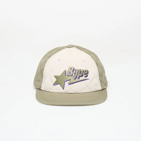 A BATHING APE Kapa A BATHING APE Bape Sta Logo Quilting Cap Olive Drab Universal