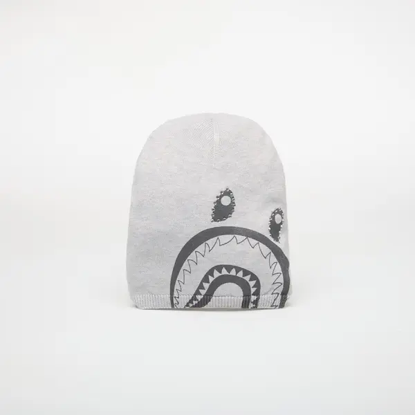 A BATHING APE Kapa A BATHING APE Crystal Shark Knit Cap Gray Universal