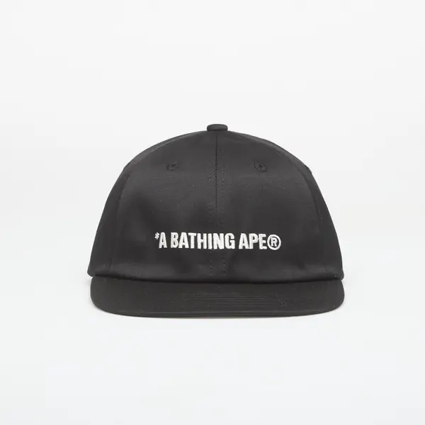 A BATHING APE Kapa A BATHING APE Logo Panel Cap Black UNISEX Universal