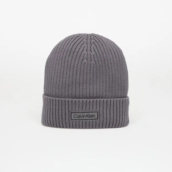Calvin Klein Kapa Calvin Klein Patch Chunky Rib Cot Hat Grey Universal