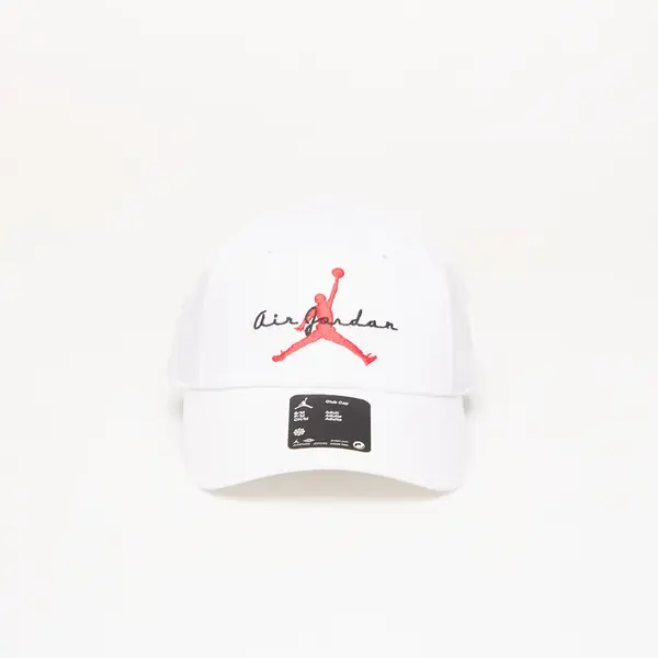 Jordan Kapa Jordan Club Cap Unstructured Adjustable Hat White/ Black/ University Red L/XL