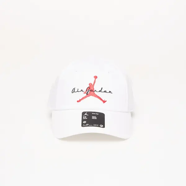 Jordan Kapa Jordan Club Cap Unstructured Adjustable Hat White/ Black/ University Red S/M