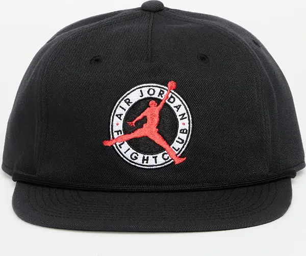 Jordan Kapa Jordan Flight Club Pro Unstructured Flat Bill Hat Black/ Black S/M