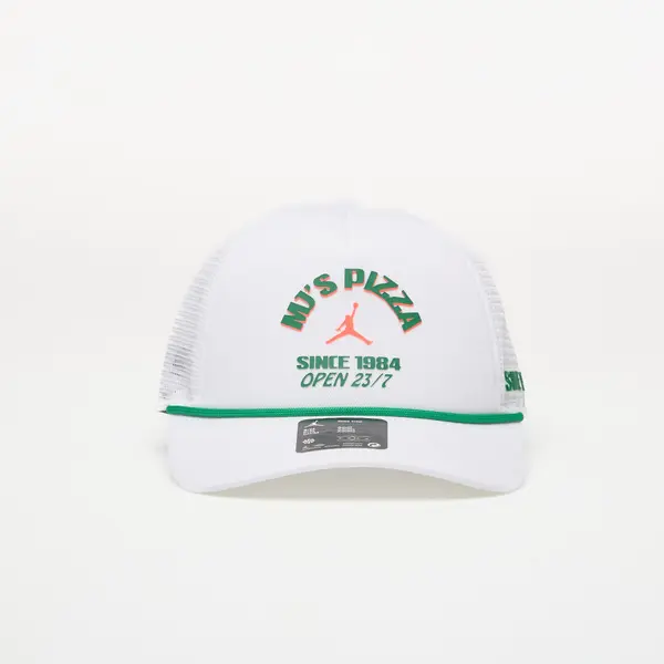 Jordan Kapa Jordan Rise Structured Trucker Cap White/ Court Green/ Infrared 23 S/M
