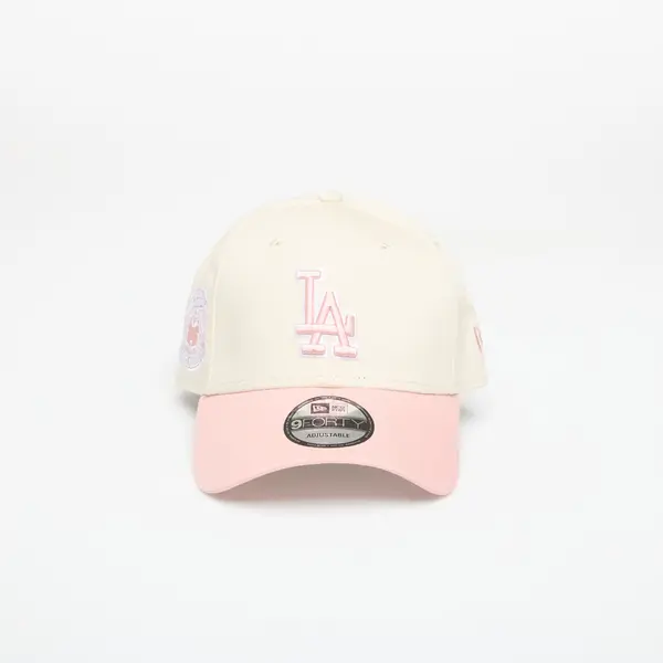 New Era Kapa New Era 9FORTY MLB WS Patch Los Angeles Dodgers Light Cream/ Pink Rouge Universal