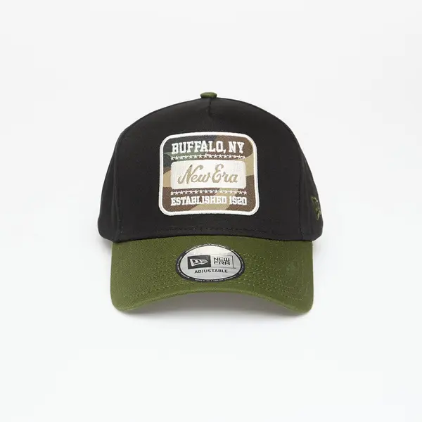 New Era Kapa New Era Camo Patch Black 9FORTY E-Frame Adjustable Cap Black/ Rifle Green Universal